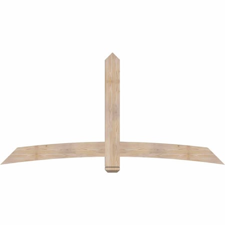 Ekena Millwork Bellingham Smooth Timber Gable Bracket, Douglas Fir, 84"W x 42"H x 3 1/2"D x 5 1/2"F, 12/12 Pitch GBW084X42X0406BEL00SDF